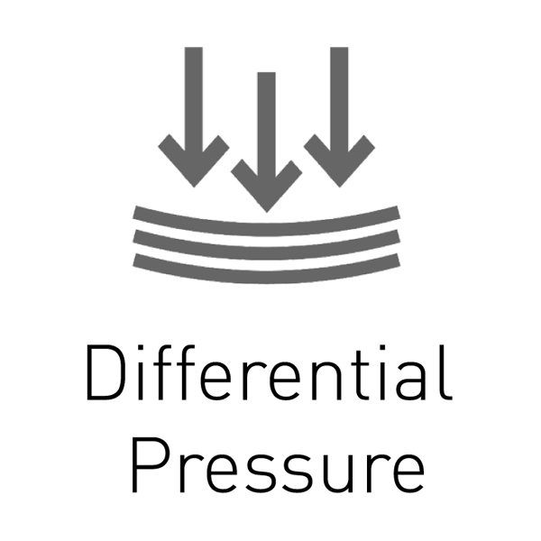 Icon representing differential pressure