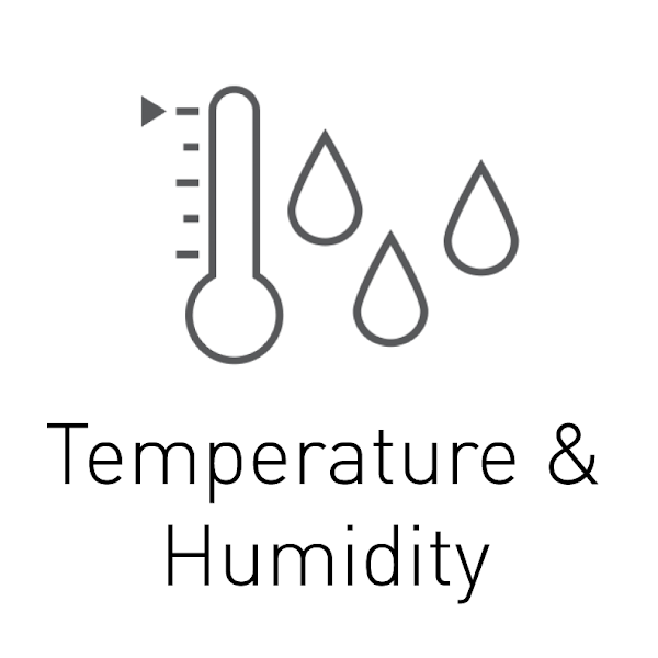 Icon representing temperature and humidity